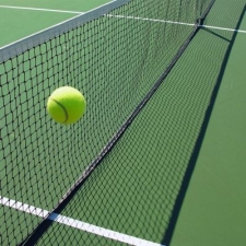 Lauko teniso tinklas PE 2mm (juodas su trosu)
