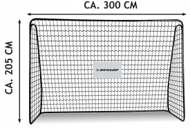 Futbolo vartai su tinklu DUNLOP 300x205x120cm 