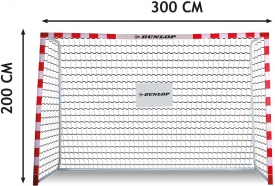 Futbolo vartai su tinklu DUNLOP 300x200x110cm