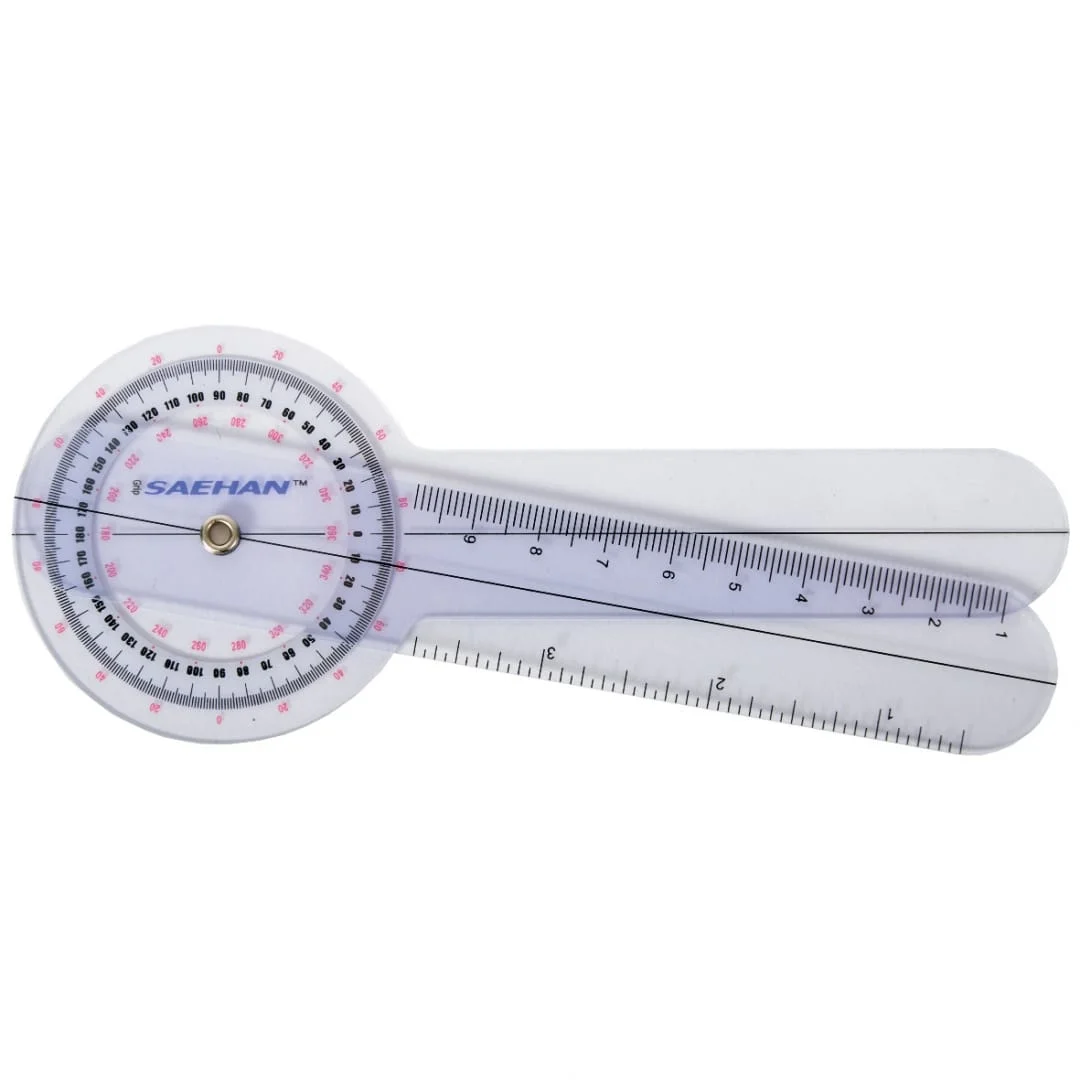 Plastikinis goniometras Sehan Goniometer 15 cm. 0-360 Plastikinis goniometras Sehan Goniometer 15 cm. 0-360