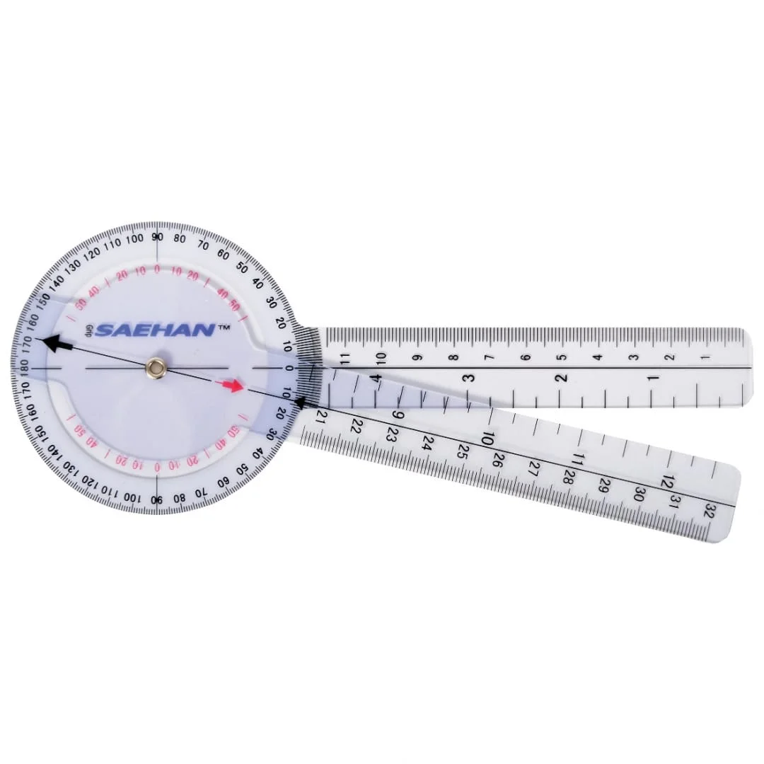 Plastikinis goniometras Sehan Goniometer 20 cm. 0-360 Plastikinis goniometras Sehan Goniometer 20 cm. 0-360
