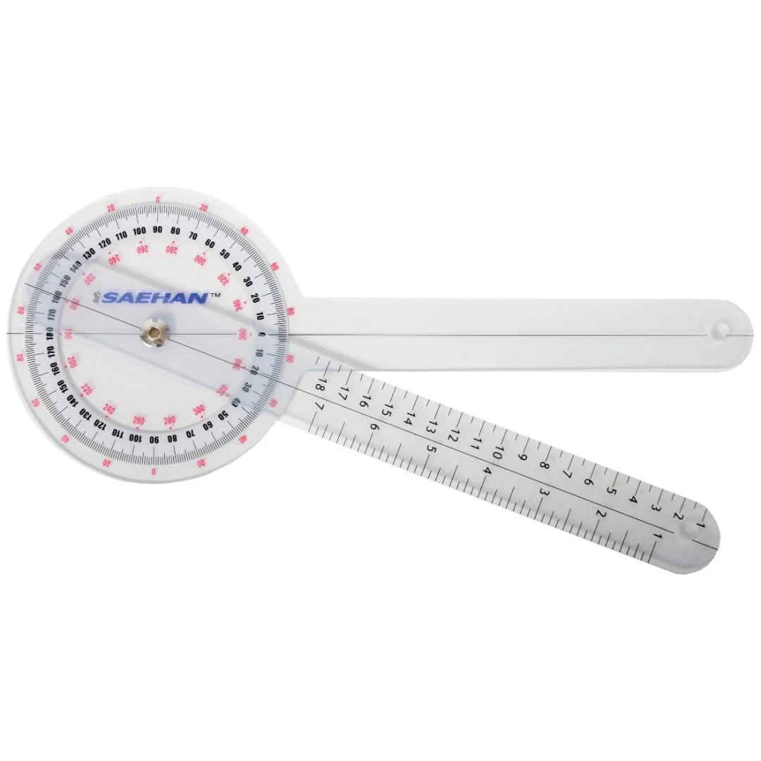 Plastikinis goniometras Sehan Goniometer 30 cm. 0-360 Plastikinis goniometras Sehan Goniometer 30 cm. 0-360