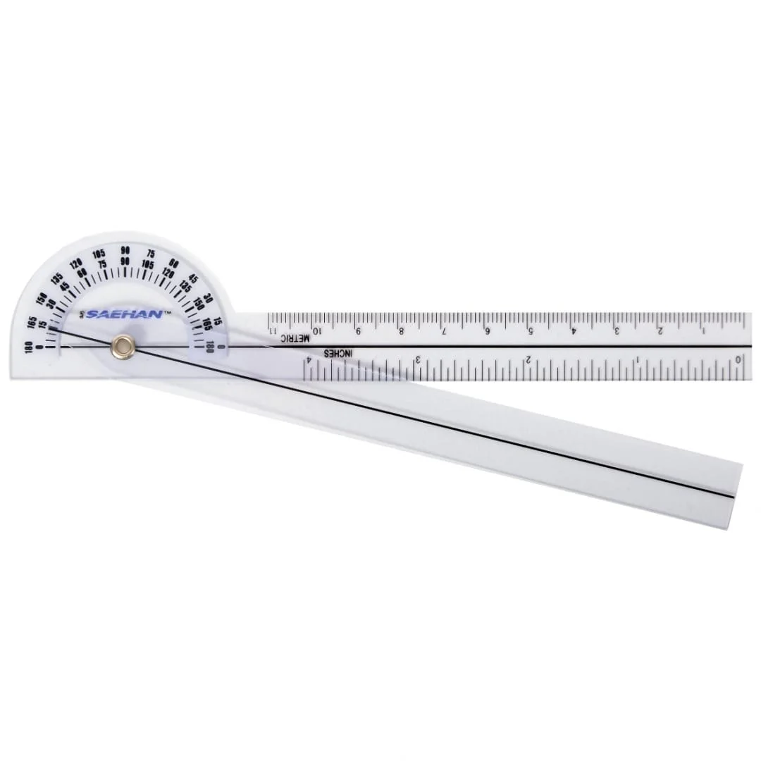 Plastikinis goniometras Saehan Pocket, 15 cm. 0-180 Plastikinis goniometras Saehan Pocket, 15 cm. 0-180
