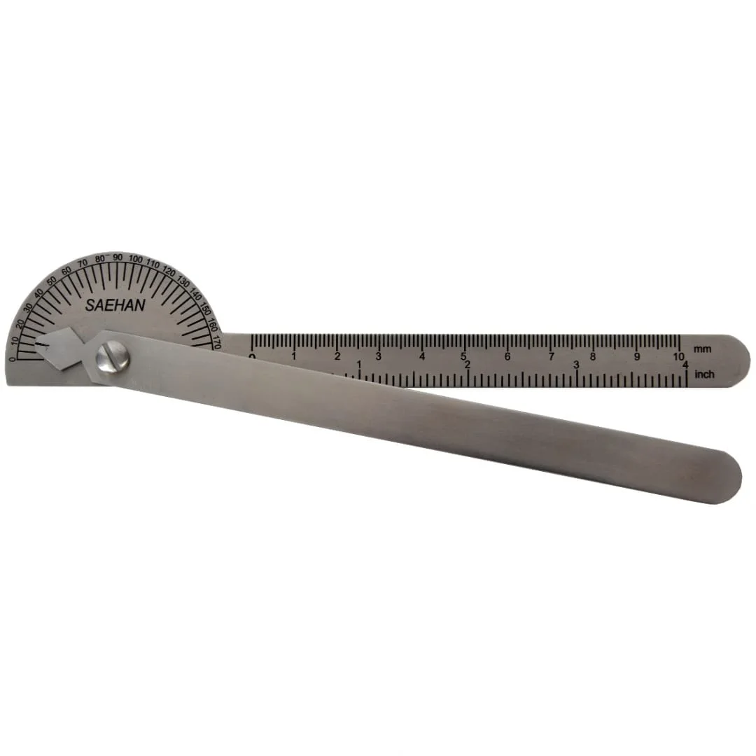 Plieninis goniometras Saehan, 15 cm. 0-180 Plieninis goniometras Saehan, 15 cm. 0-180