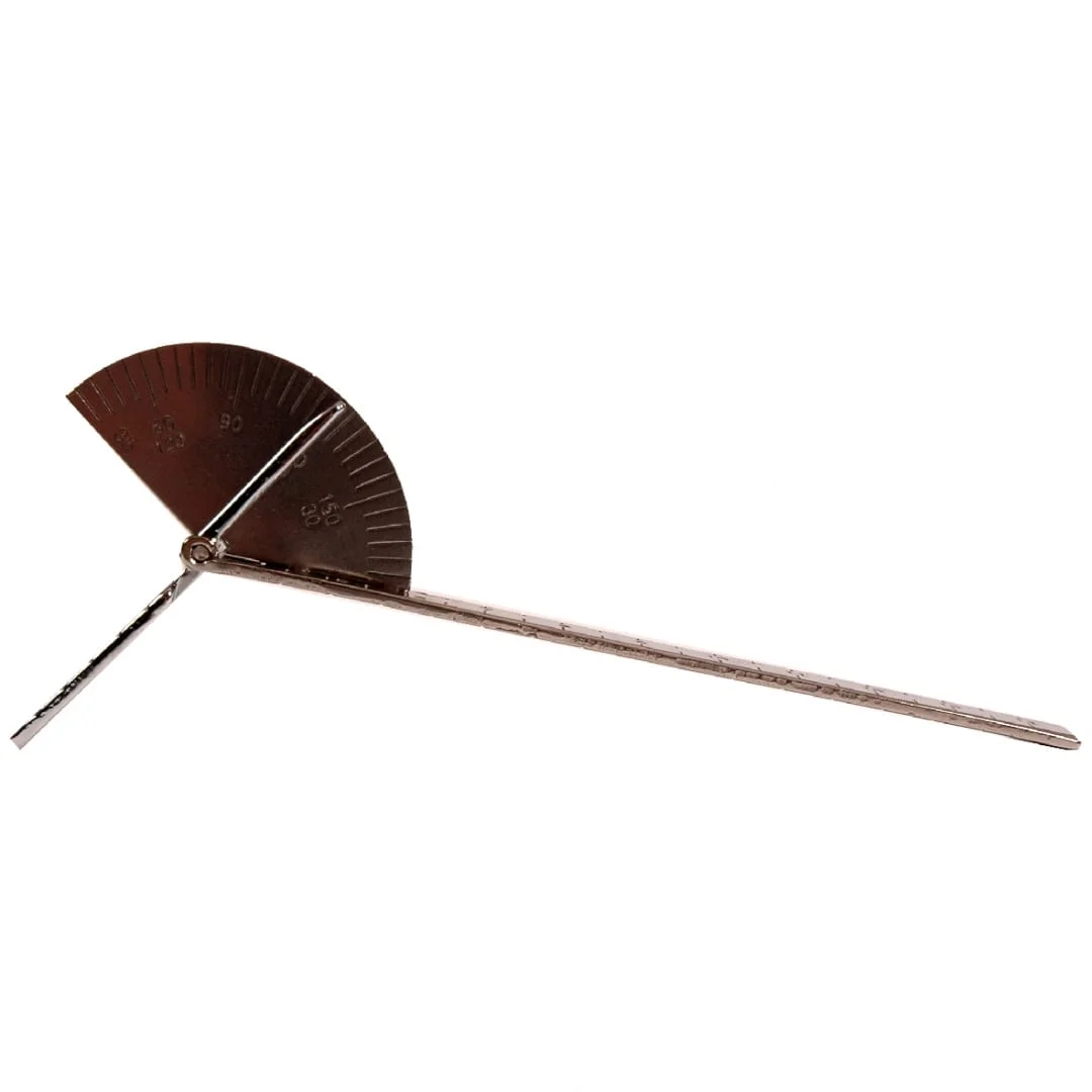 Nerūdijančio plieno goniometras Saehan, 15 cm. 0-180° Nerūdijančio plieno goniometras Saehan, 15 cm. 0-180°