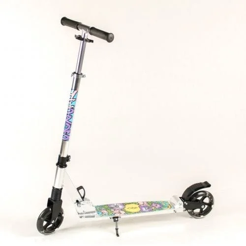Paspirtukas HEPROS scooter – platformos spalva gėlės Paspirtukas HEPROS scooter – platformos spalva gėlės