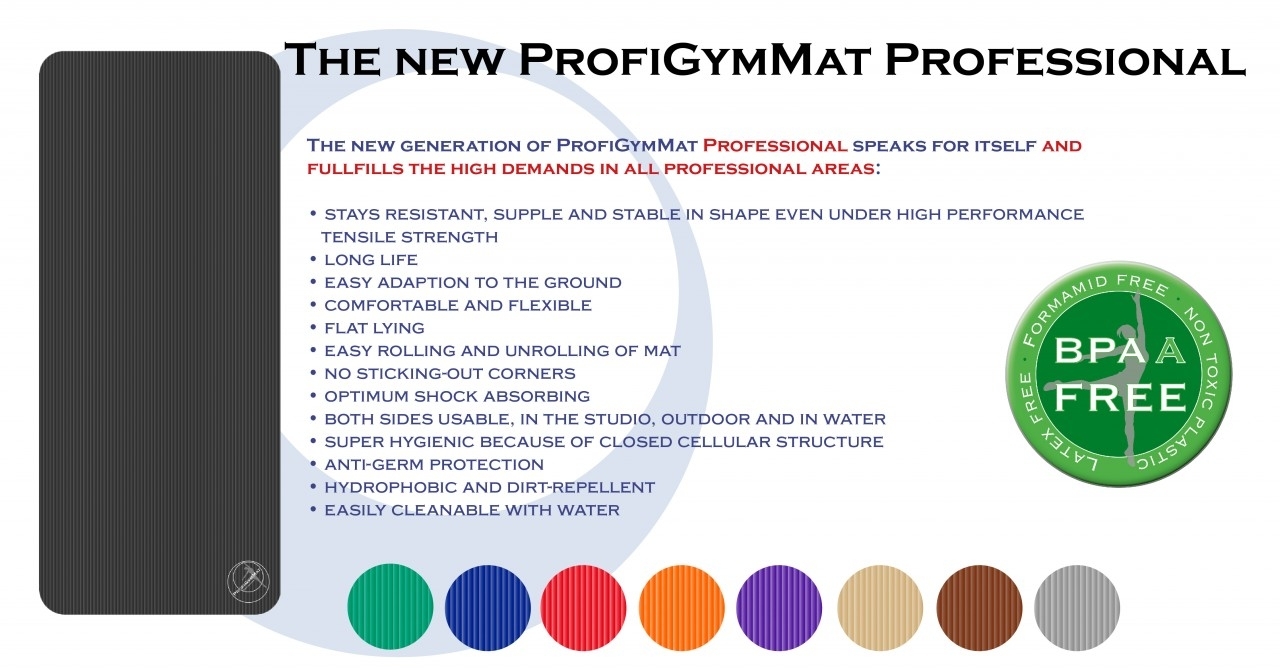 Mankštos kilimėliai ProfiGymMat Pro 140x60x1.0 cm - Image 3