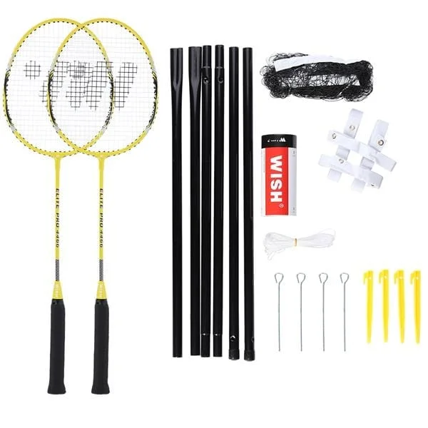Badmintono rakečių su stovu rinkinys ALUMTEC 4466 Badmintono rakečių su stovu rinkinys ALUMTEC 4466