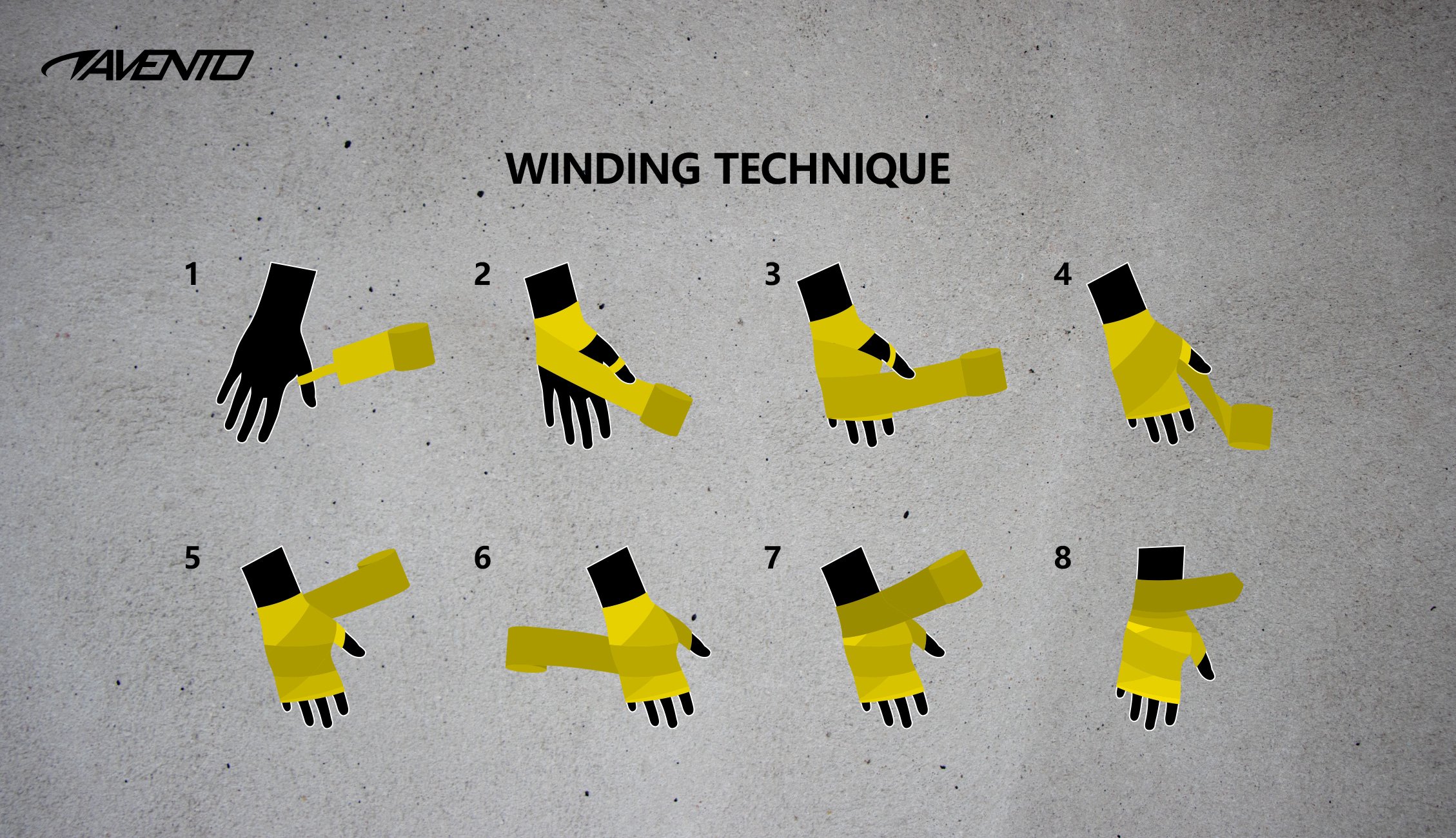 Bokso bintai AVENTO, 25x5 cm - Image 4