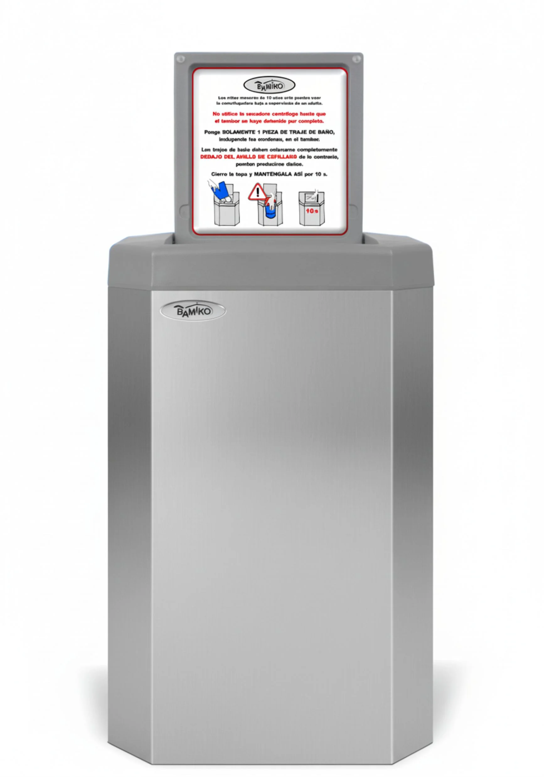 Maudymosi kostiumėlių, glaudžių džiovintuvas Bamiko Stainless Steel Swimwear Spin Dryer Maudymosi kostiumėlių, glaudžių džiovintuvas Bamiko Stainless Steel Swimwear Spin Dryer