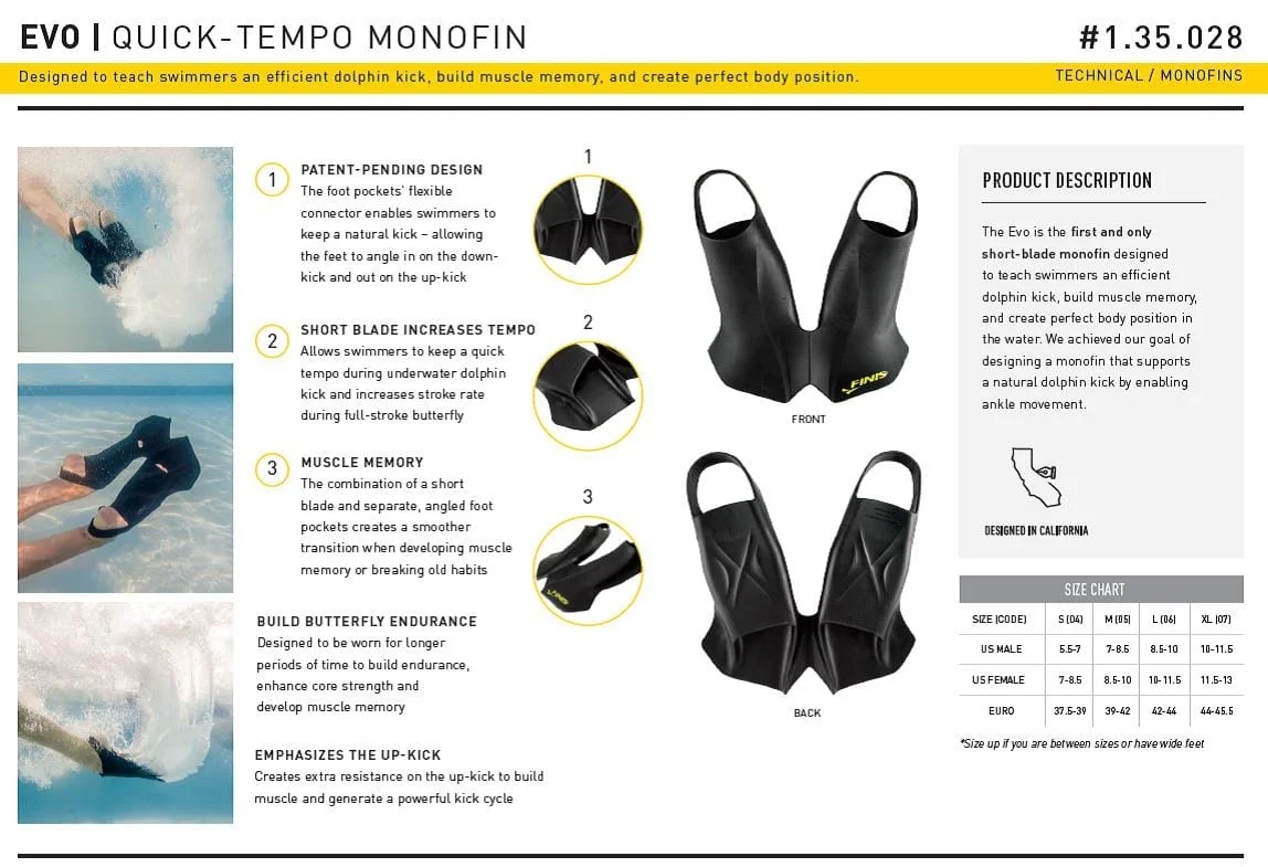 Plaukmenys FINIS Evo Monofin Plaukmenys FINIS Evo Monofin