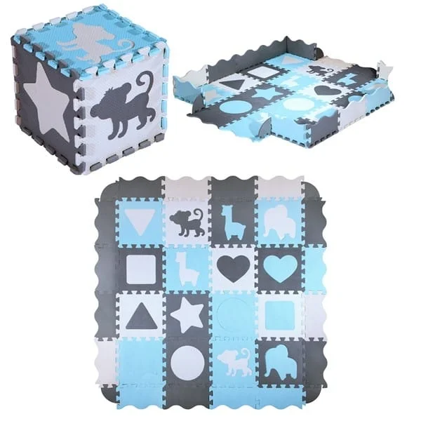 Vaikų žaidimų PUZZLE maniežas MD03, 140x140CM Vaikų žaidimų PUZZLE maniežas MD03, 140x140CM