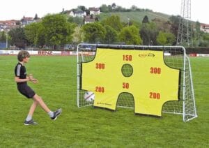 Futbolo vartai su atmušimo siena 290 x 165 x 90 cm