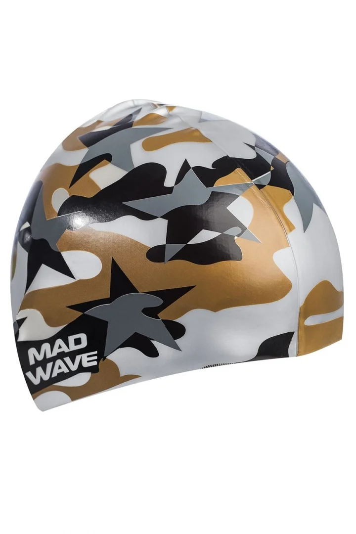 Plaukimo kepurėlė MAD WAVE MILITARY STAR Plaukimo kepurėlė MAD WAVE MILITARY STAR