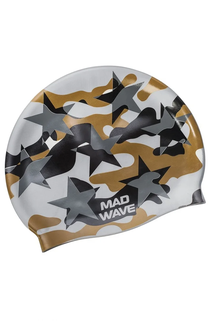 Plaukimo kepurėlė MAD WAVE MILITARY STAR Plaukimo kepurėlė MAD WAVE MILITARY STAR