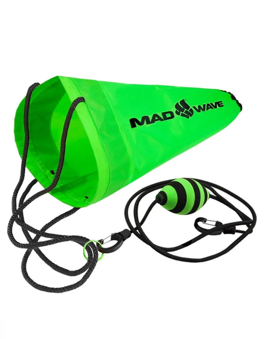 Plaukimo treniruočių pasipriešinimo parašiutas DRAG CHUTE Mad Wave Plaukimo treniruočių pasipriešinimo parašiutas DRAG CHUTE Mad Wave