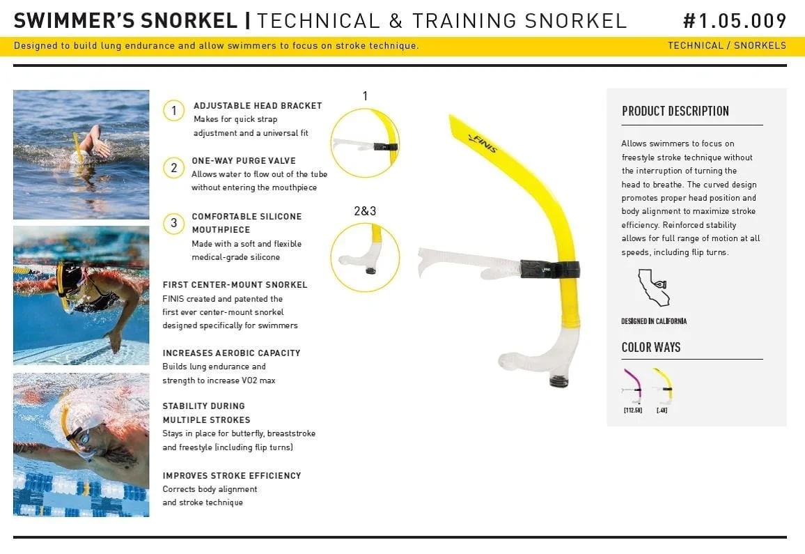 Plaukimo vamzdelis FINIS ORIGINAL Snorkel junior Plaukimo vamzdelis FINIS ORIGINAL Snorkel junior