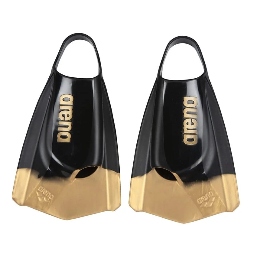 Silikoniniai plaukmenys ARENA POWERFIN PRO black/gold Silikoniniai plaukmenys ARENA POWERFIN PRO black/gold
