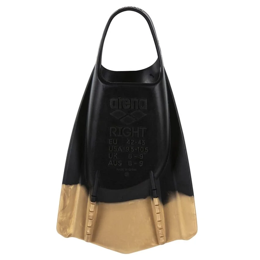 Silikoniniai plaukmenys ARENA POWERFIN PRO black/gold Silikoniniai plaukmenys ARENA POWERFIN PRO black/gold