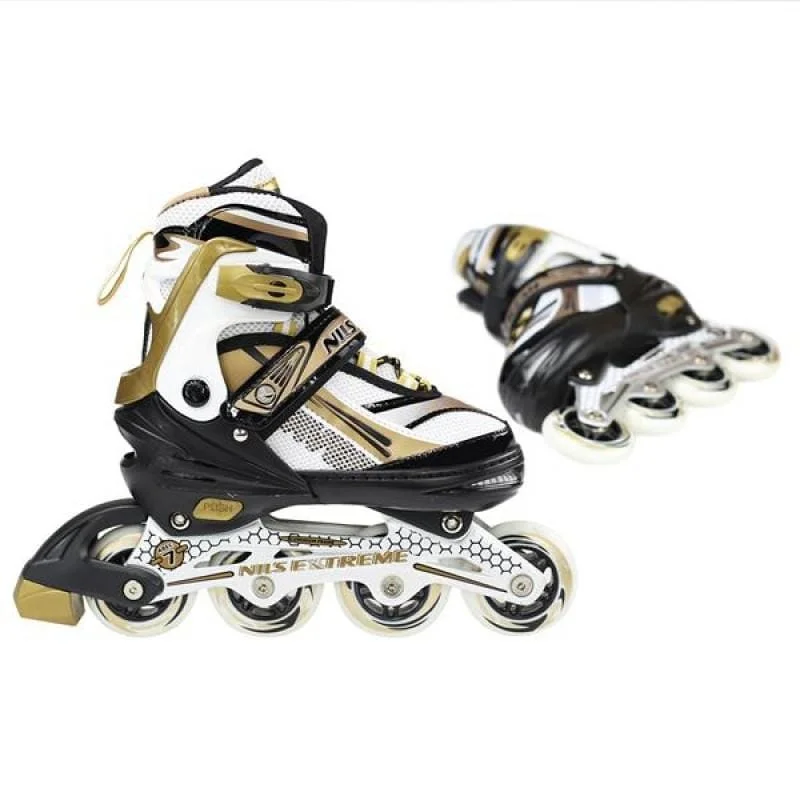 Reguliuojamo dydžio riedučiai NILS XTREME NA1123 GOLD Reguliuojamo dydžio riedučiai NILS XTREME NA1123 GOLD