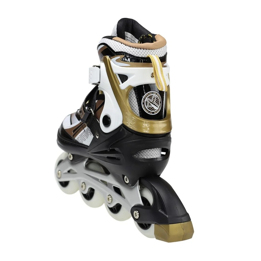 Reguliuojamo dydžio riedučiai NILS XTREME NA1123 GOLD Reguliuojamo dydžio riedučiai NILS XTREME NA1123 GOLD