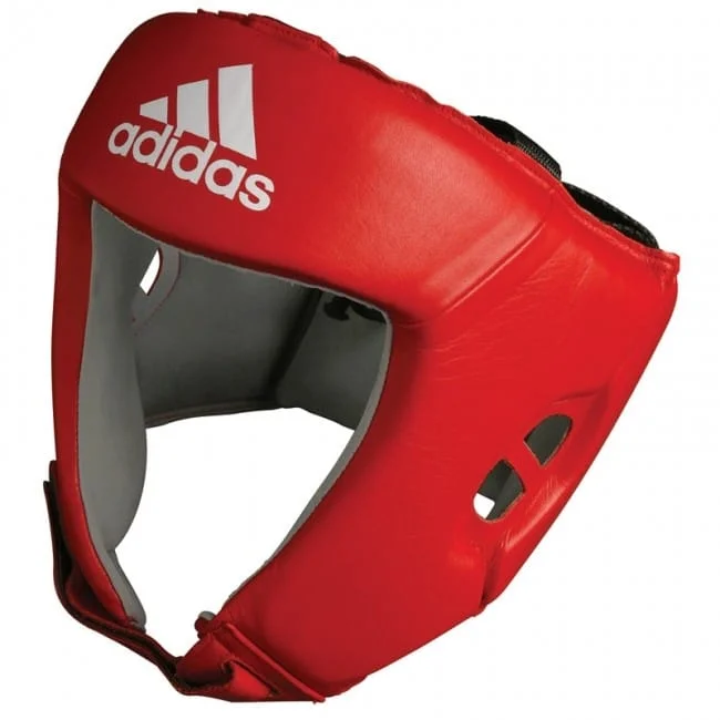 ADIDAS AIBA bokso šalmas raudonas ADIDAS AIBA bokso šalmas raudonas