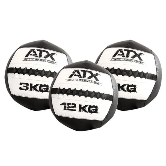 Svoriniai kamuoliai ATX® Wall Balls – juoda / balta 8-12 kg Svoriniai kamuoliai ATX® Wall Balls – juoda / balta 8-12 kg