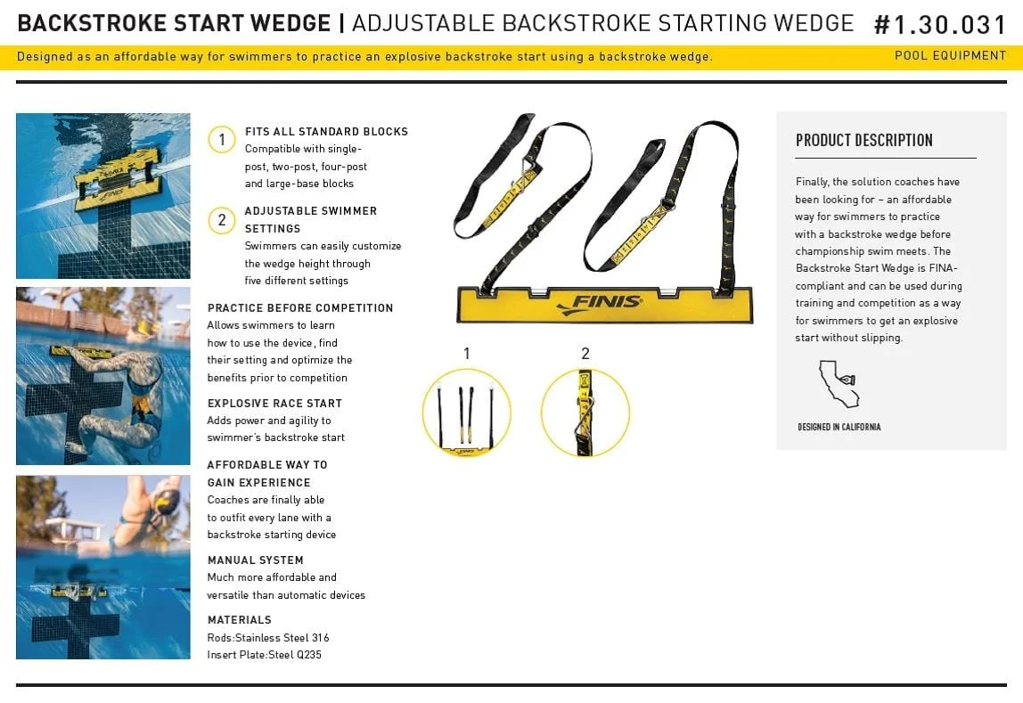 Backstroke start wedge (plaukimo nugara) starto platforma Backstroke start wedge (plaukimo nugara) starto platforma