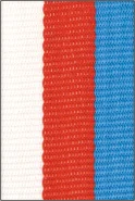 Juostelė balta-raudona-mėlyna 22 mm