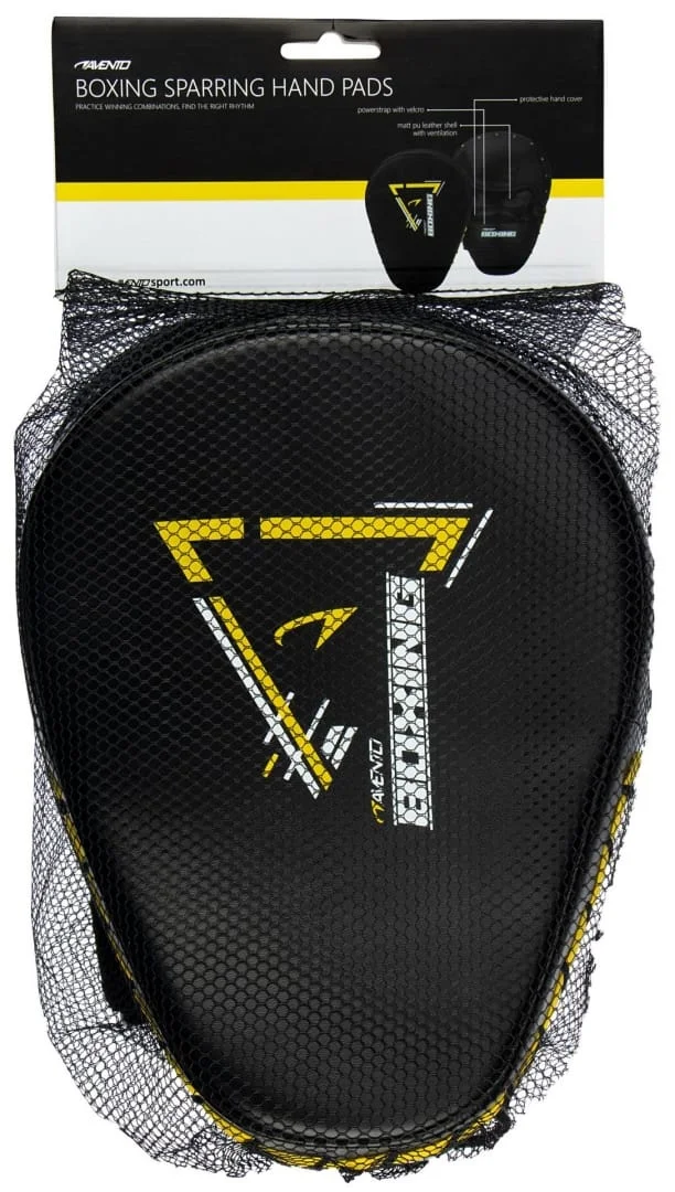 Bokso letenos Sparring Handpads, juoda/geltona Bokso letenos Sparring Handpads, juoda/geltona