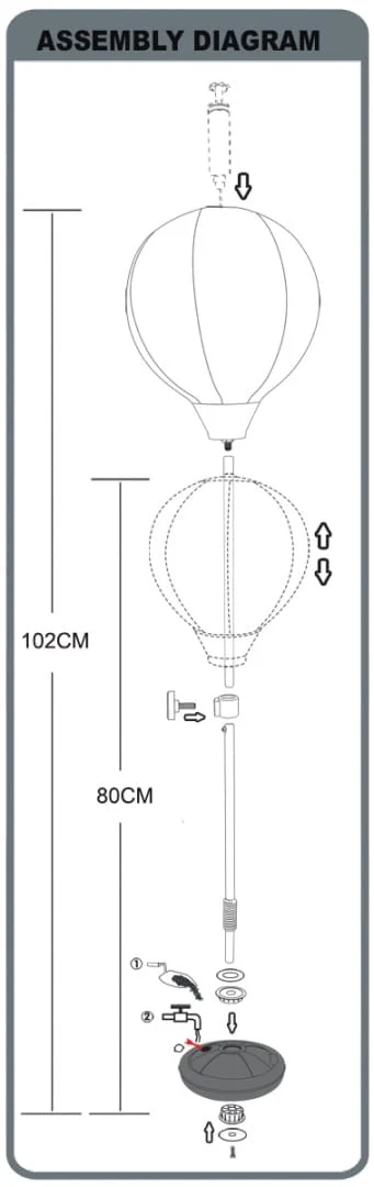 Bokso rinkinys vaikams 80-102 cm + pirštinės Bokso rinkinys vaikams 80-102 cm + pirštinės