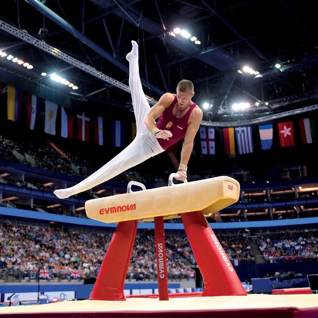 Varžybinis gimnastikos arklys GYMNOVA, dirbt. oda Varžybinis gimnastikos arklys GYMNOVA, dirbt. oda