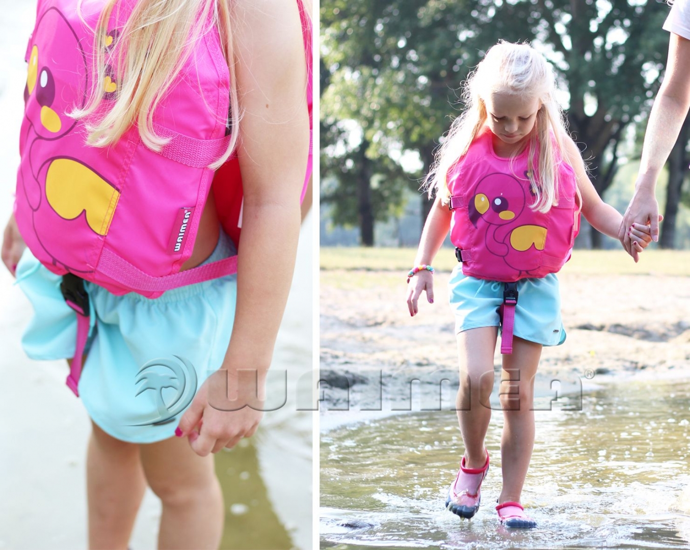 Plaukimo liemenė vaikams rožinė spalva, 1-3 m. - Image 2