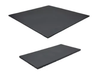 Guminės sujungiamos plytelės Pure black, 1000x500x20-40 mm.