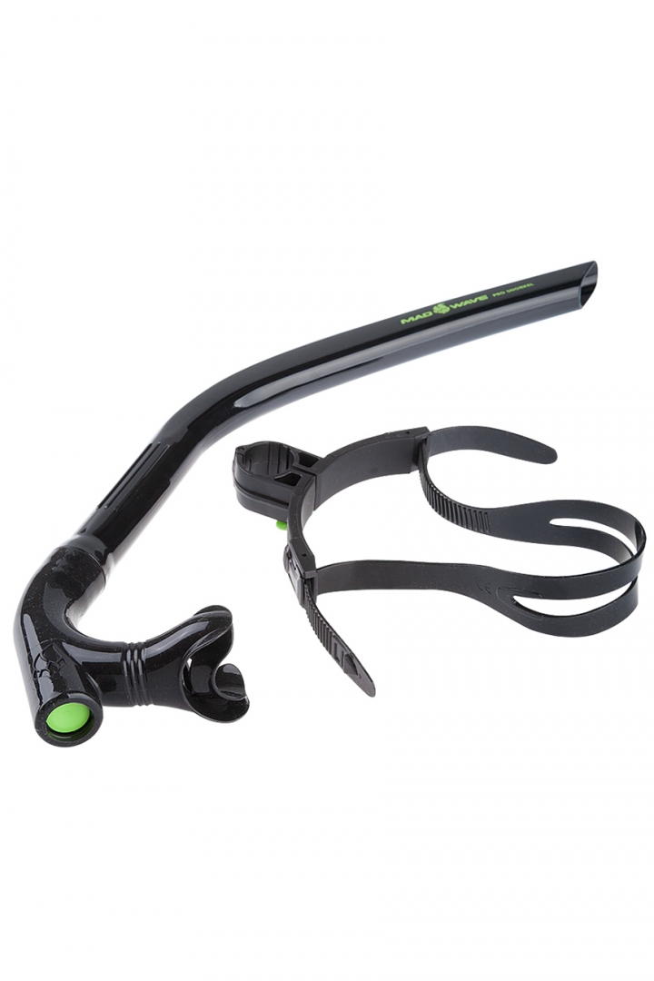 Plaukimo vamzdelis MAD WAVE Pro snorkel, juodas - Image 2