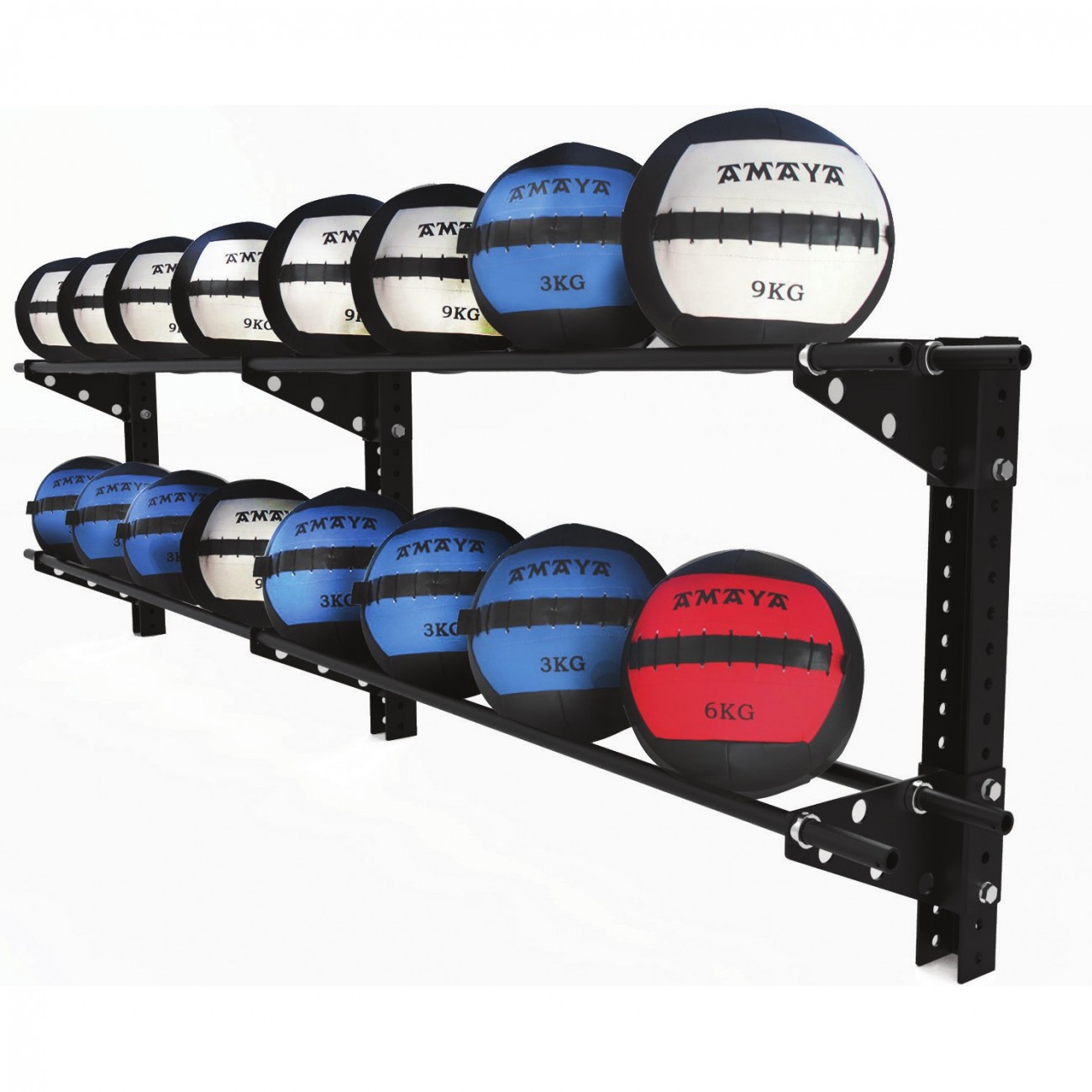 Sieninis medicinos kamuolių stovas, 360 x 40 x 91 cm