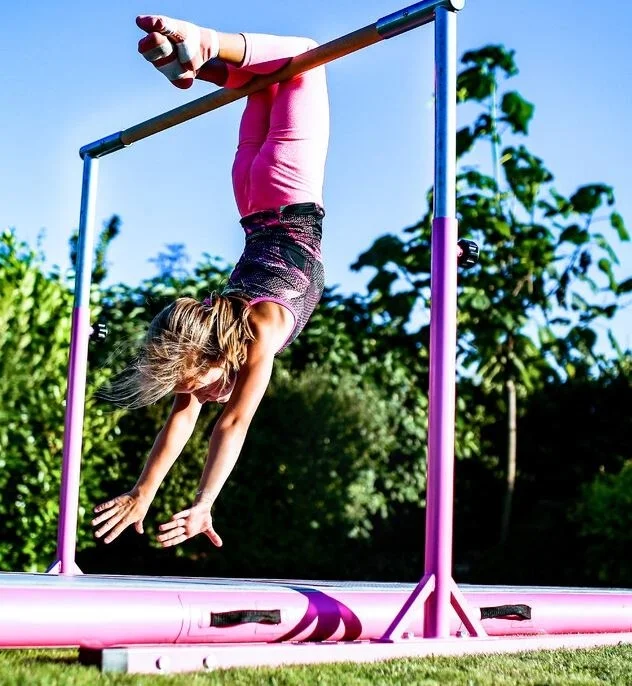 Gimnastikos skersinis treniruotėms 150 cm 2 spalvų Gimnastikos skersinis treniruotėms 150 cm 2 spalvų
