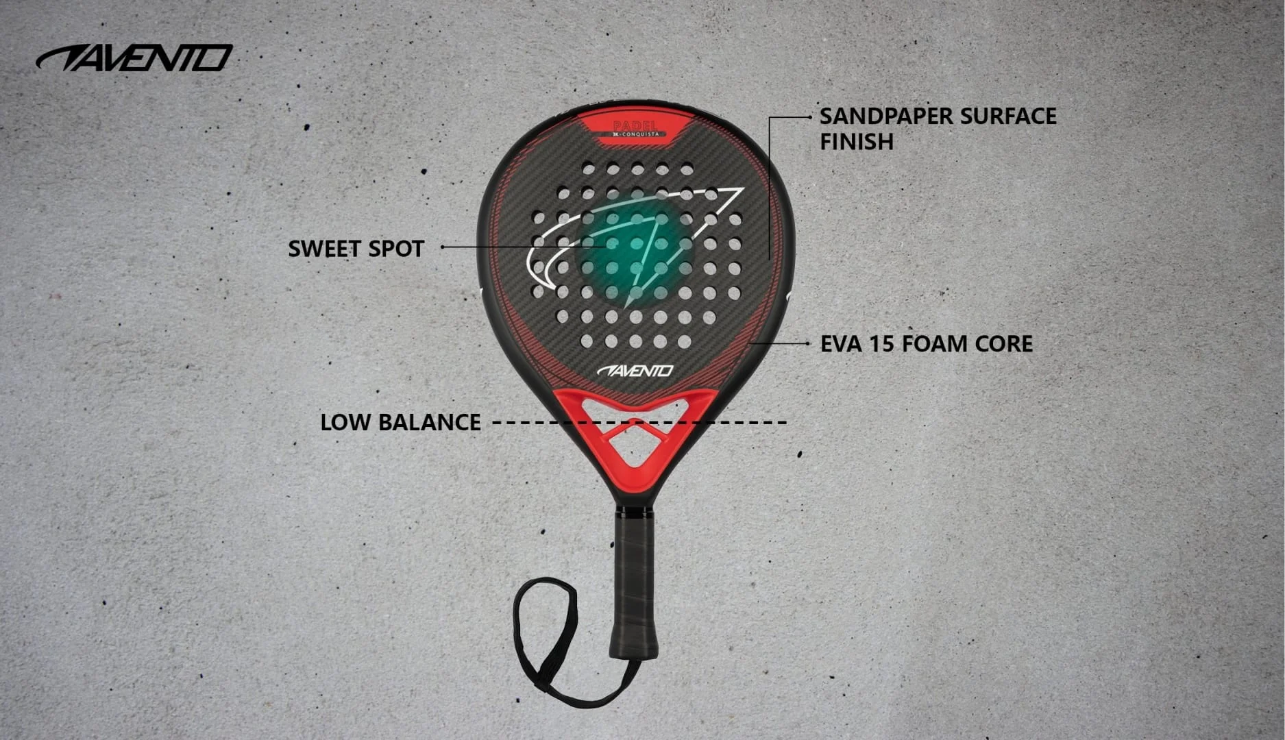 Padelio raketė 3K Carbon CONQUISTA Padelio raketė 3K Carbon CONQUISTA