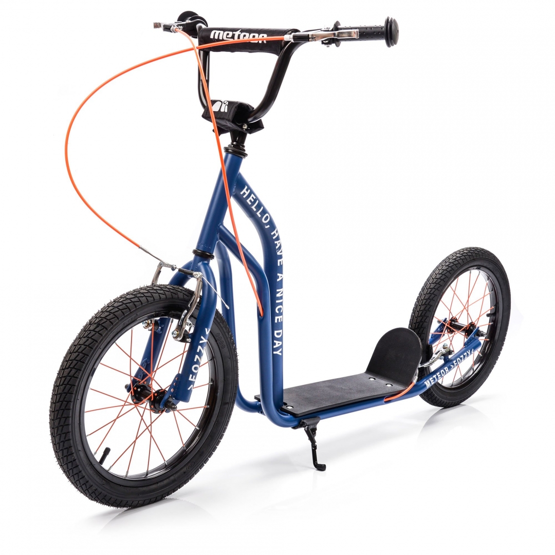 Paspirtukas pripučiamais ratais FOZZY, mėlynas