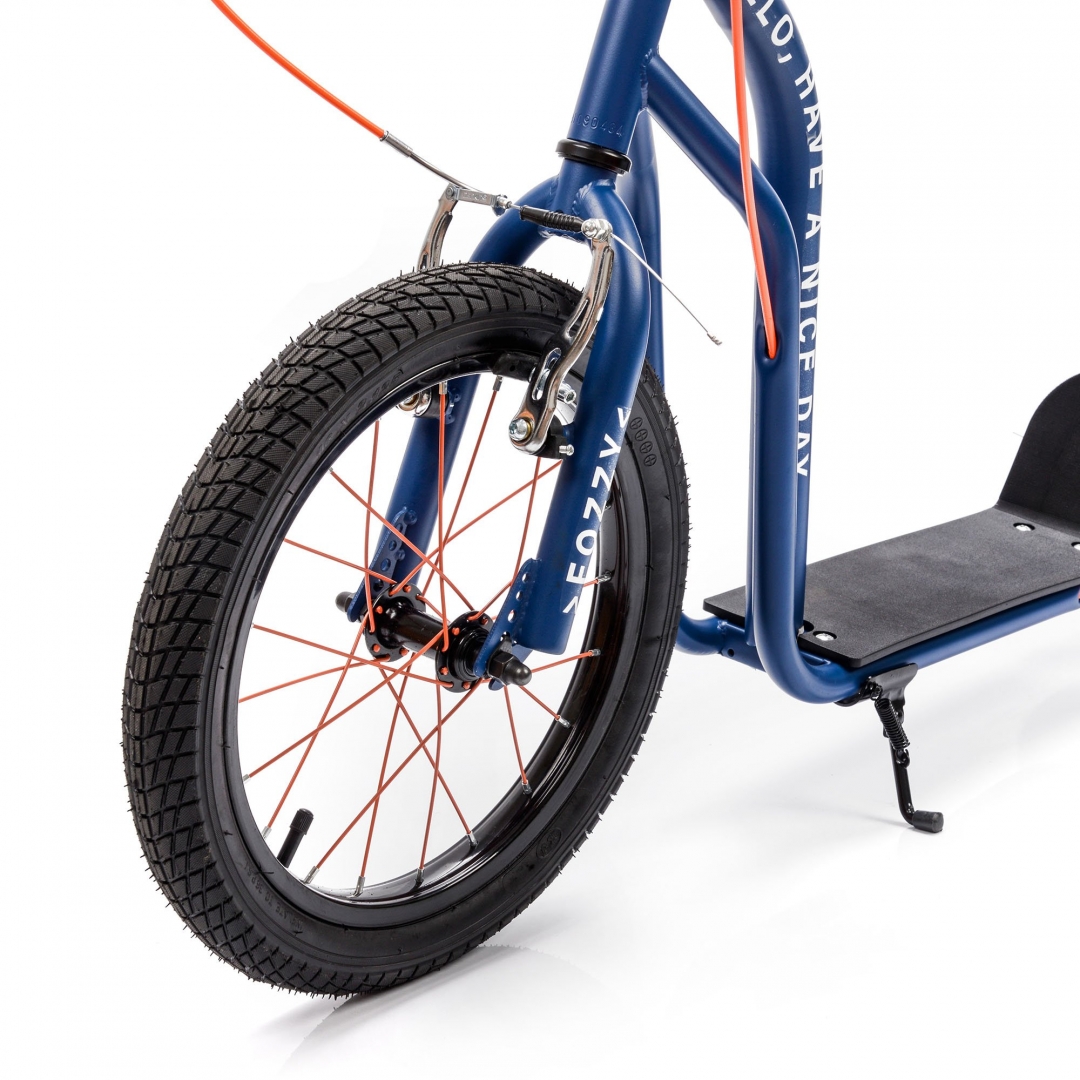 Paspirtukas pripučiamais ratais FOZZY, mėlynas - Image 4