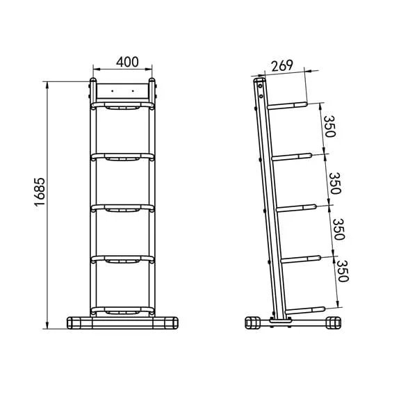 Stovas pasunkintiems maišams 63.9×72.7x 168.5 cm Stovas pasunkintiems maišams 63.9×72.7x 168.5 cm