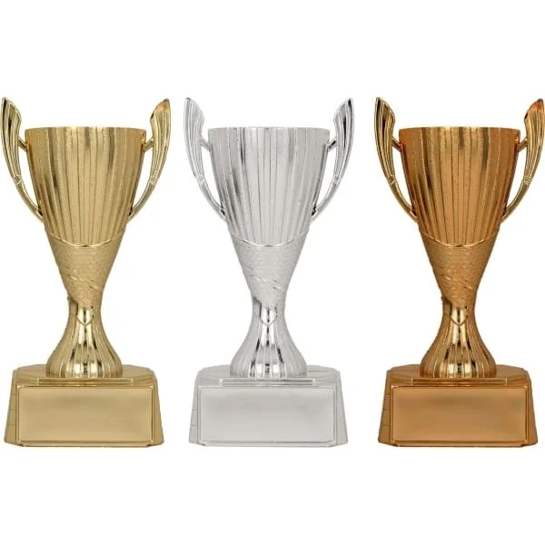 Plastikinis simbolinis apdovanojimas 9202 G/S/B, 11,5 cm Taurė 9202 G/S/B