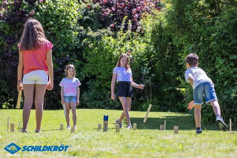 Tradicinis švediškas žaidimas „Kubb“ sodo žaidimas Schildkrot „Kubb“ sodo žaidimas