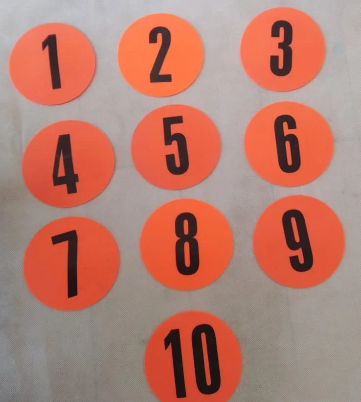 Žymeklių rinkinys su skaičiais 1-10 Žymeklių rinkinys su skaičiais 1-10