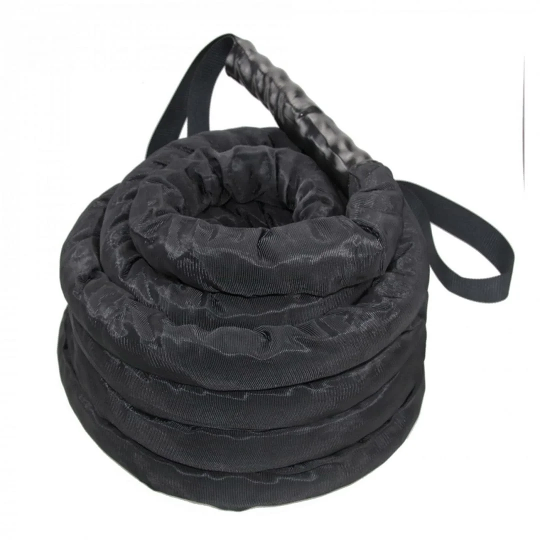 Jėgos virvė su riešo dirželiais 38 mm x 9 m Jėgos virvė su riešo dirželiais 38 mm x 9 m