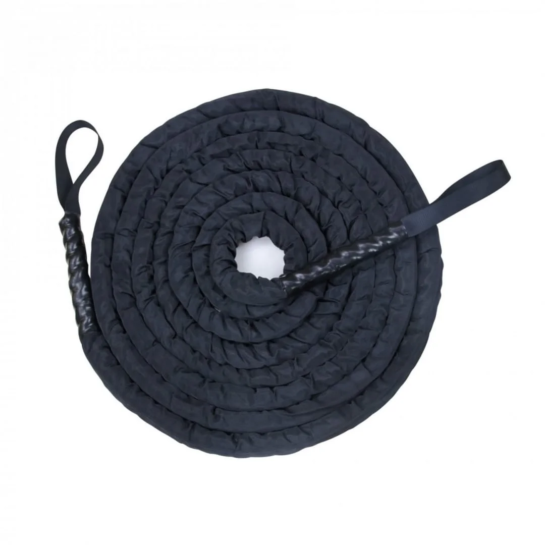 Jėgos virvė su riešo dirželiais 38 mm x 9 m Jėgos virvė su riešo dirželiais 38 mm x 9 m