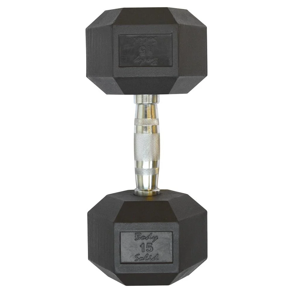 Šešiakampiai gumuoti svarmenys HEXRU 1-50 kg Šešiakampiai gumuoti svarmenys HEXRU 1-35 kg