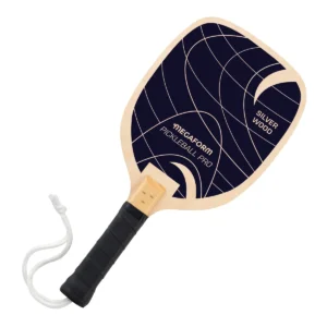 Medinė piklbolo raketė Pickleball Silver, 40,3 x 19 cm