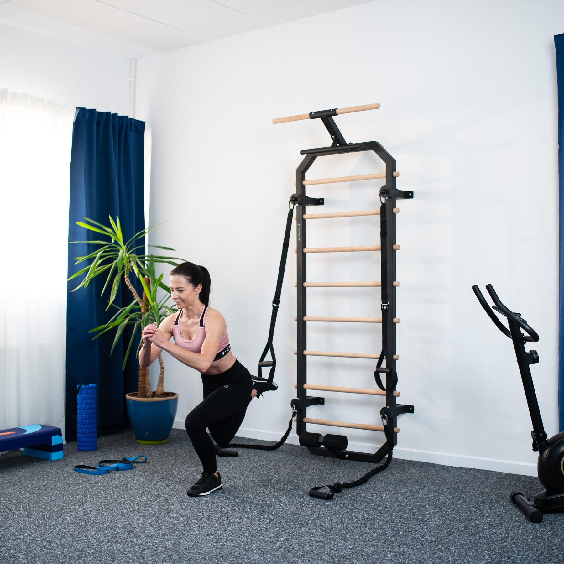 Multifunkcinė gimnastikos sienelė DW2708, 223x80 cm - Image 6