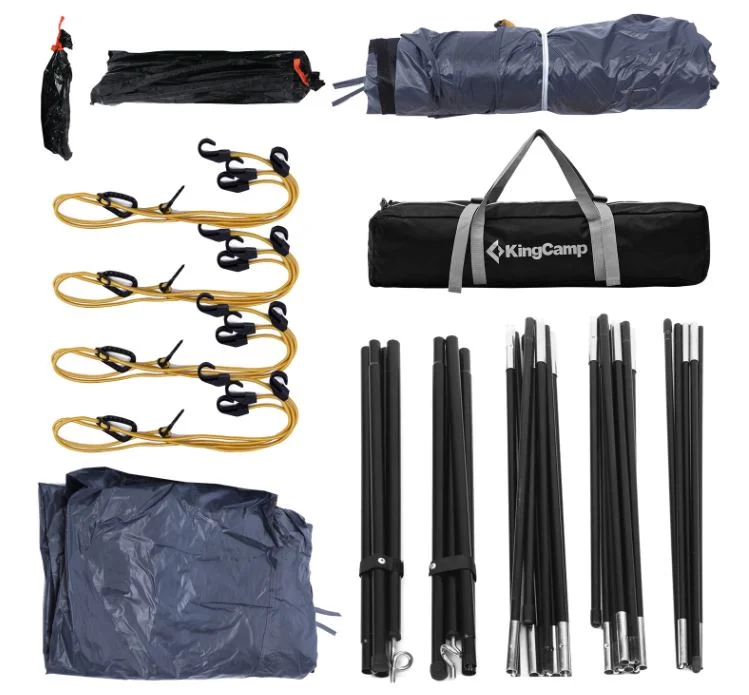 KING CAMP Compass Plus turistinė palapinė–stogelis, pilka - Image 3 KING CAMP Compass Plus turistinė palapinė–stogelis, pilka - Image 3